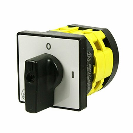 ASI On/Off Cam Switch, 3 Pole, 20A, 600Vac, Rear Panel Mount, Black Handle A-101490G